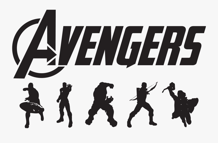 Avengers Logo Vector Png Transparent Avengers Logo - Marvel Avengers Black And White Cliparts, Transparent Clipart