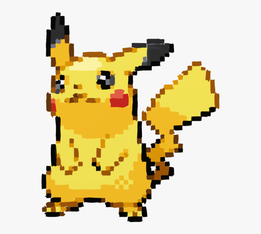 Clip Art Painted By A Wild - Pokemon Pikachu Pixel Gif, Transparent Clipart