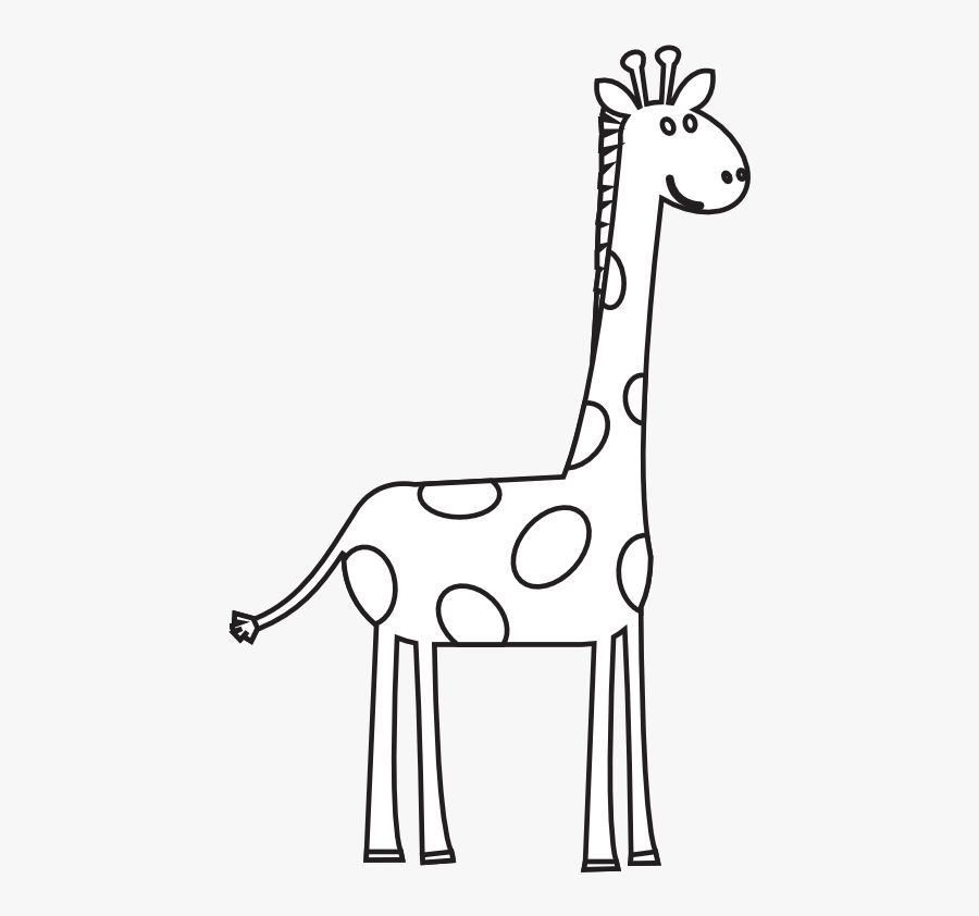 Giraffe Black And White Clip Art, Transparent Clipart