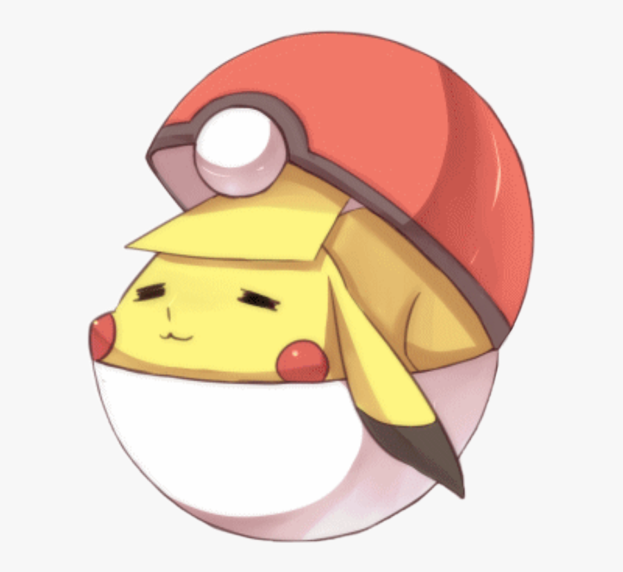Pokeball Clipart Cute Pikachu - Pikachu With A Pokeball, Transparent Clipart