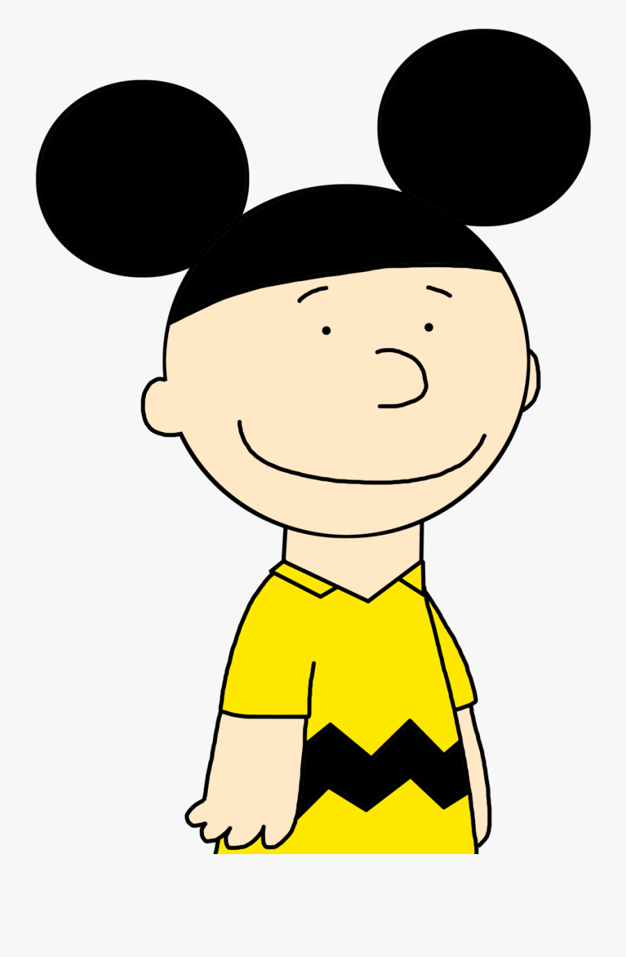 Charlie Brown With Mickey Mouse Ears By Marcospower1996 - Peanuts Mickey Mouse Charlie Brown, Transparent Clipart