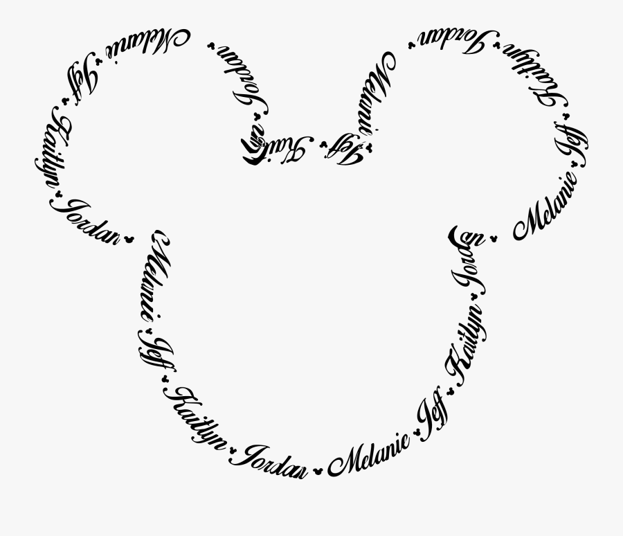 Mickey Mouse Head Silhouette - Mickey Mouse Ears Silhouette Png, Transparent Clipart