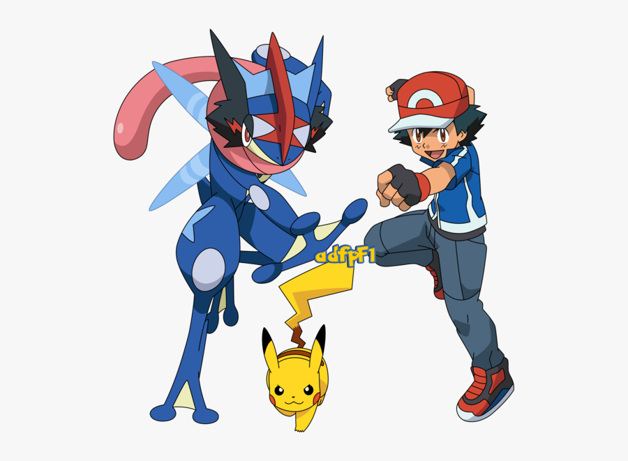 Ash , Pikachu Y Greninja Ash By Adfpf1, Transparent Clipart