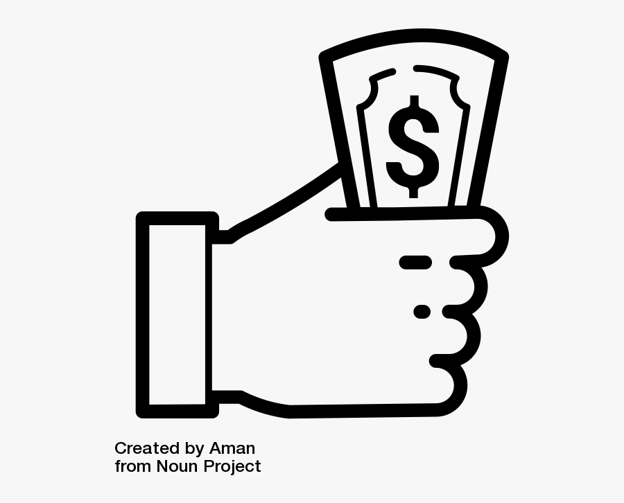 Dollar Bill In Hand - Hand Cash On Delivery Png, Transparent Clipart