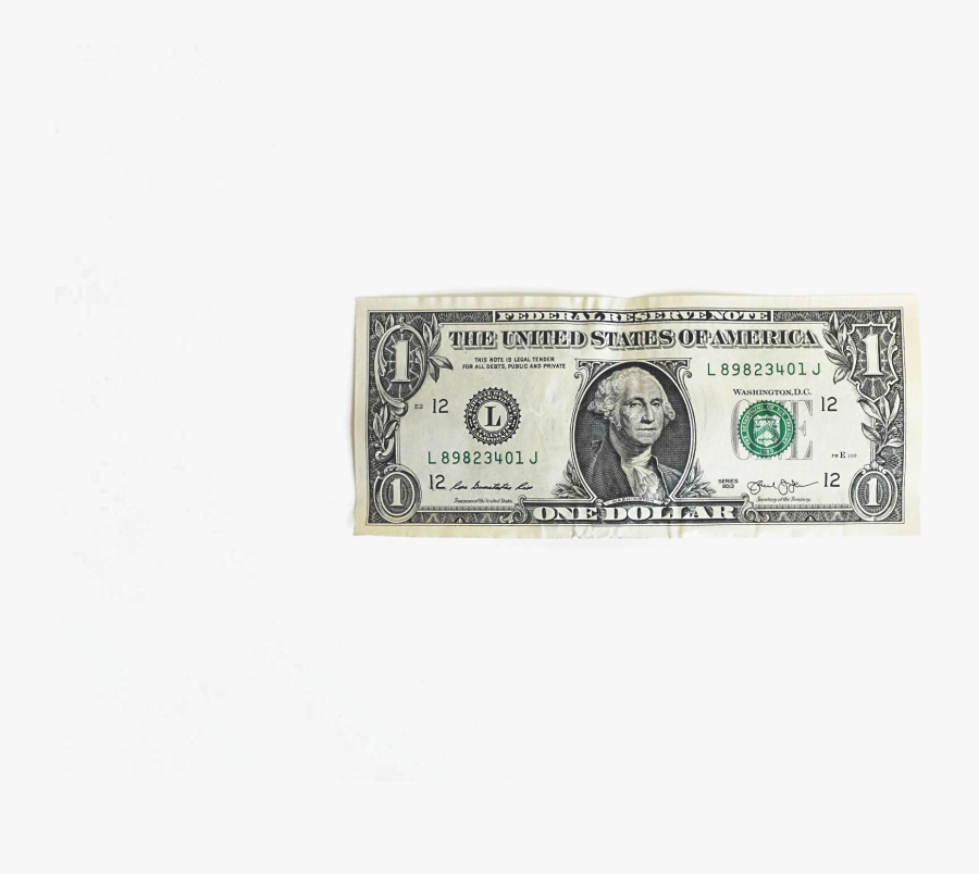 One Dollar Bill Png, Transparent Clipart