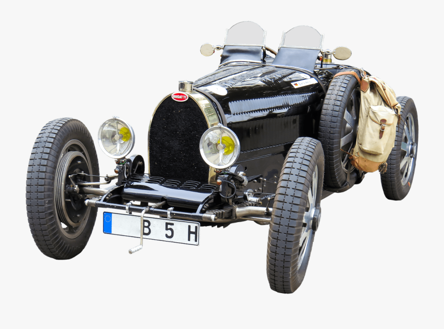 Oldtimer Bag On Spare Wheel - Old Race Car Png, Transparent Clipart