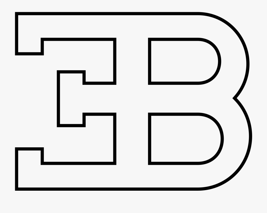 Bugatti Eb Logo Png Transparent - Logo Bugatti White Png, Transparent Clipart
