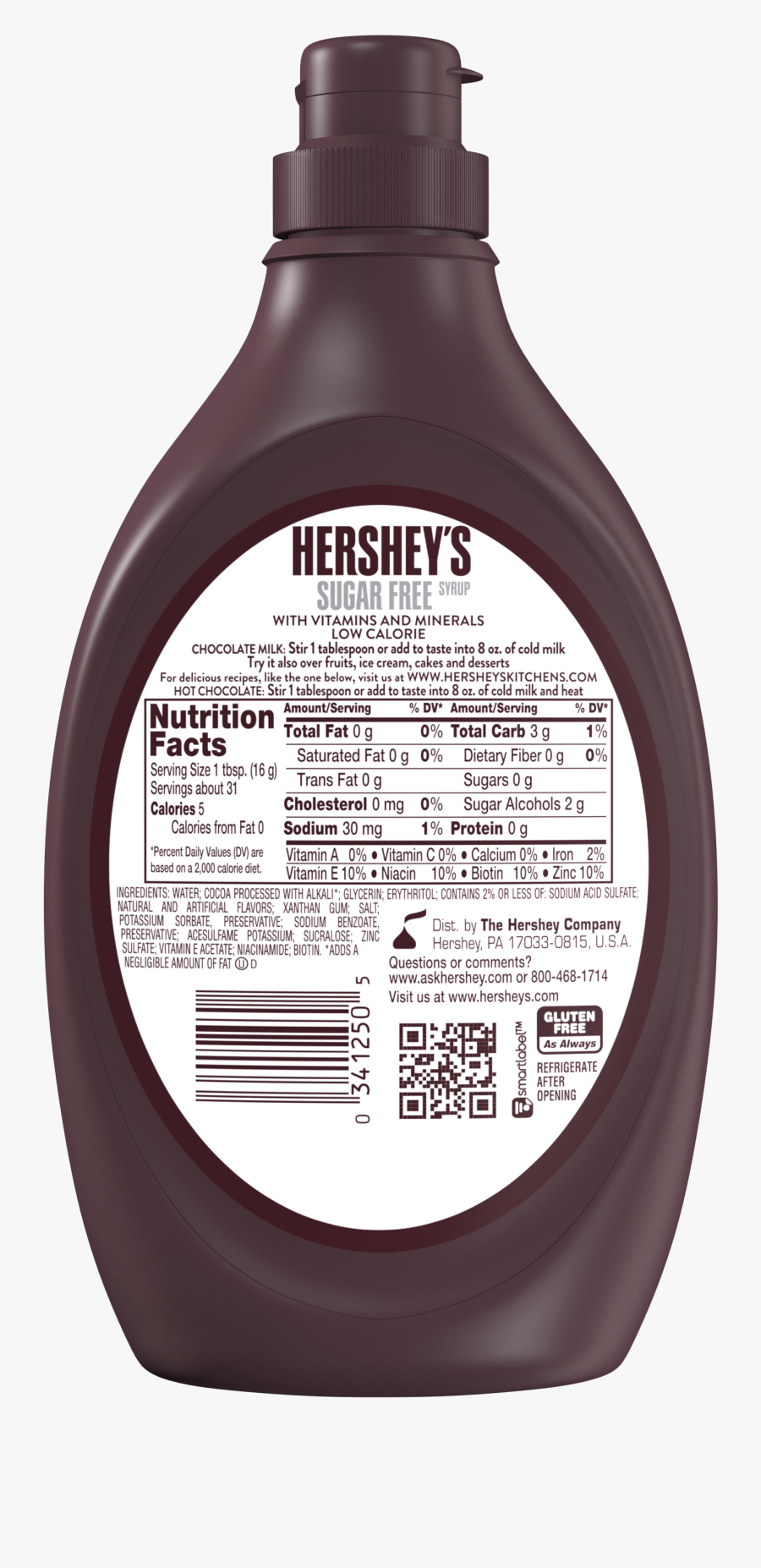 Transparent Chocolate Syrup Png - Hersheys Chocolate Syrup White Background, Transparent Clipart