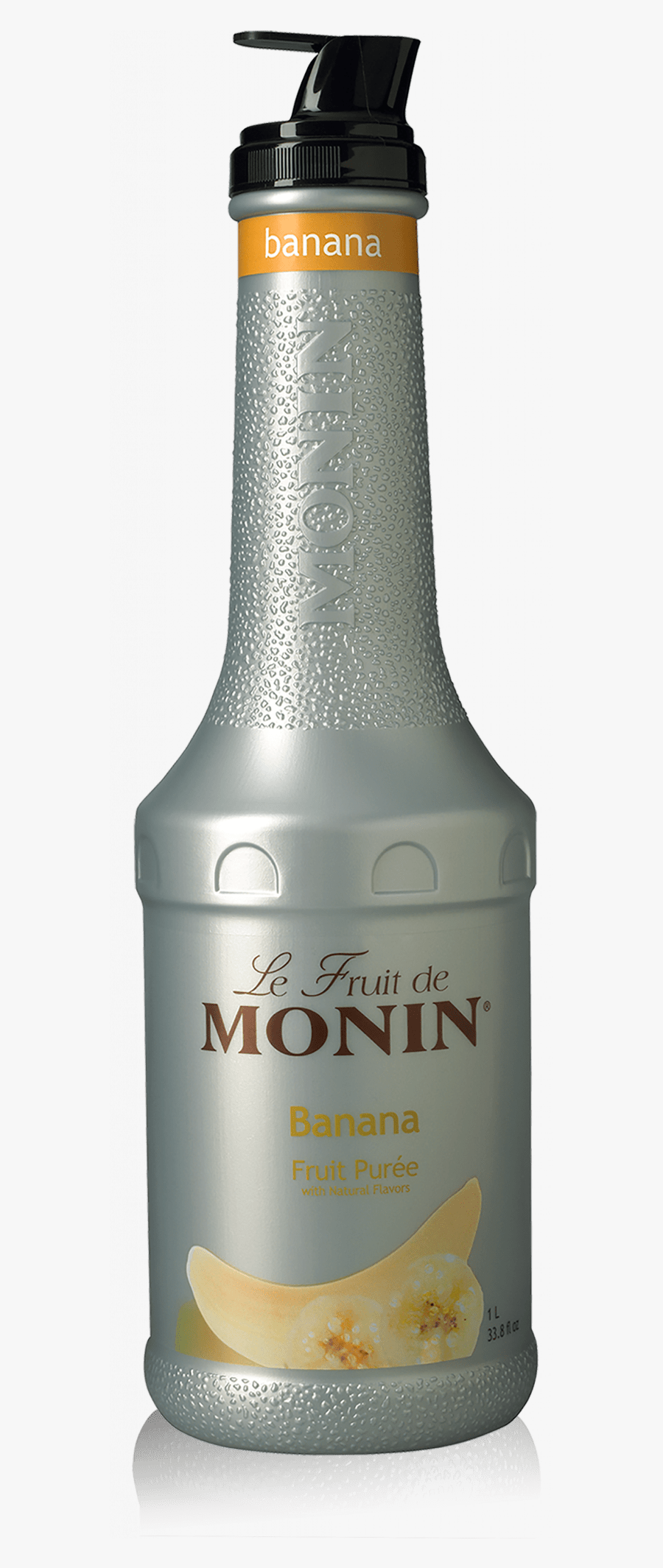 Monin Banana Puree Bottle, Transparent Clipart