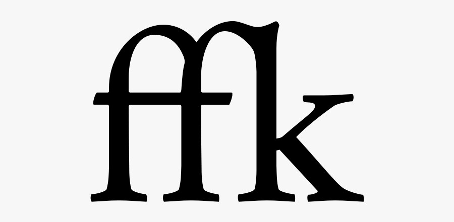 Free Clip Art "ligature Ffk - Clip Art, Transparent Clipart