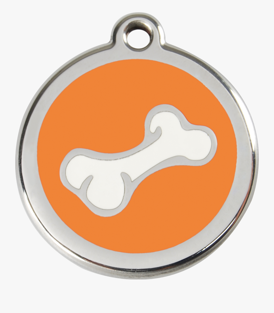 Red Dingo Bone Tag, Transparent Clipart