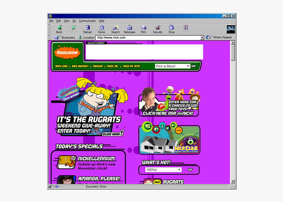 Clip Art 90s Website - Nick Jr Website 1999, Transparent Clipart