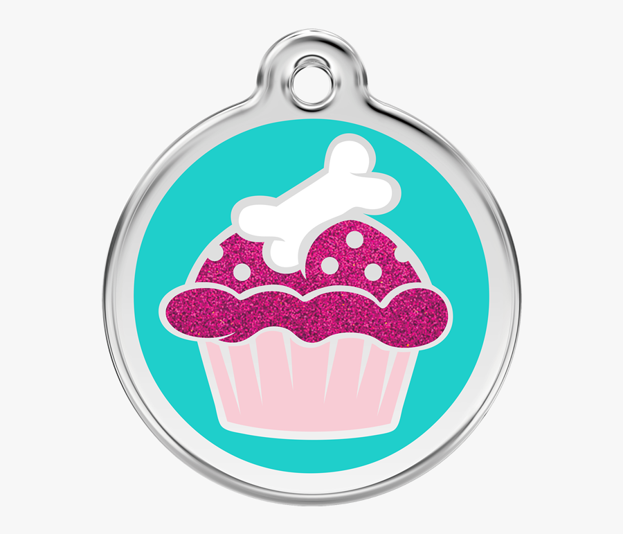 Red Dingo Enamel Tag - Cupcake Logo Tag, Transparent Clipart