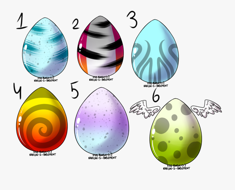 3$ Hatching Egg Adoptables, Transparent Clipart