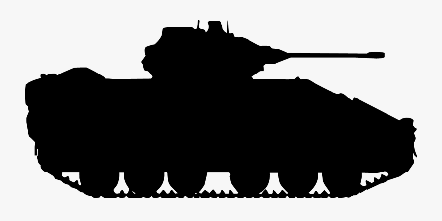 Military Tank Silhouette, Transparent Clipart