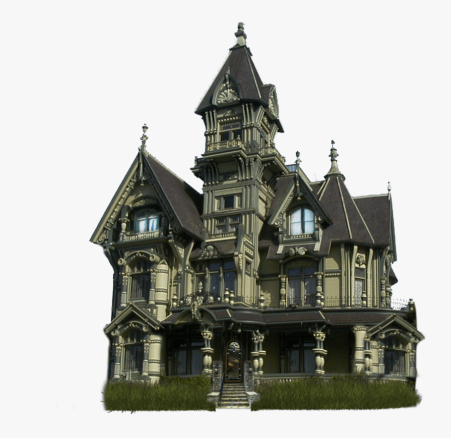 Haunted Manor Halloween - Carson Mansion, Transparent Clipart