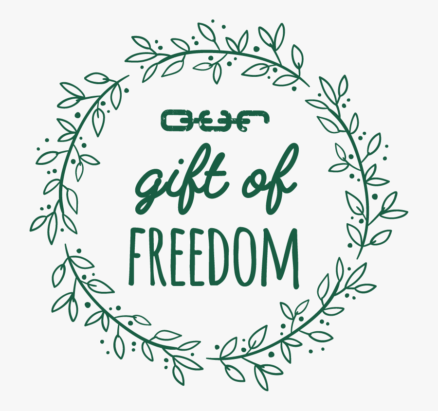 O - U - R - Gift Of Freedom - Flower Wreath Vector Png, Transparent Clipart