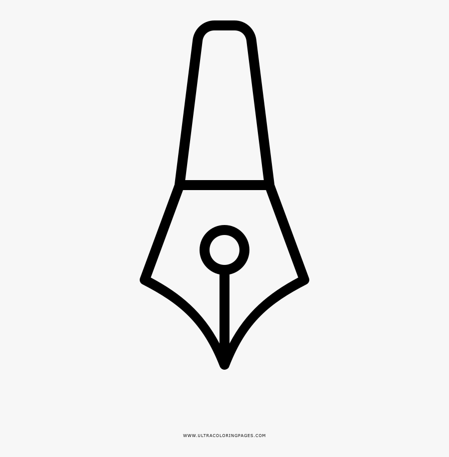 Calligraphy Pen Coloring Page - Line Art, Transparent Clipart