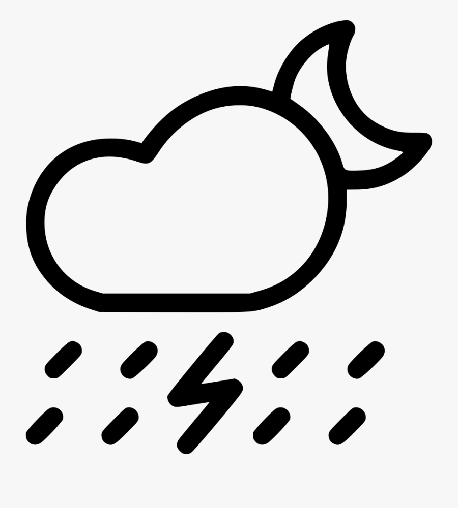 Fall Lightning Thunder Comments - Clouds And Rain Black And White Clipart, Transparent Clipart