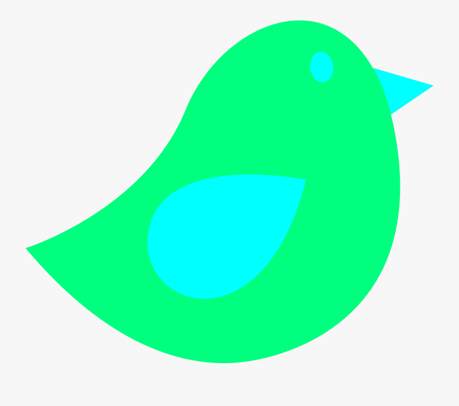 Green Little Bird Clipart Png - Green Bird Cartoon Cute, Transparent Clipart