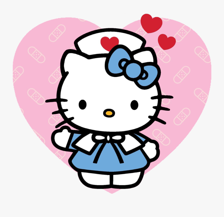 #hellokitty #nurse #pink #heart #love #medical #kawaii - Cute Hello Kitty Nurse, Transparent Clipart
