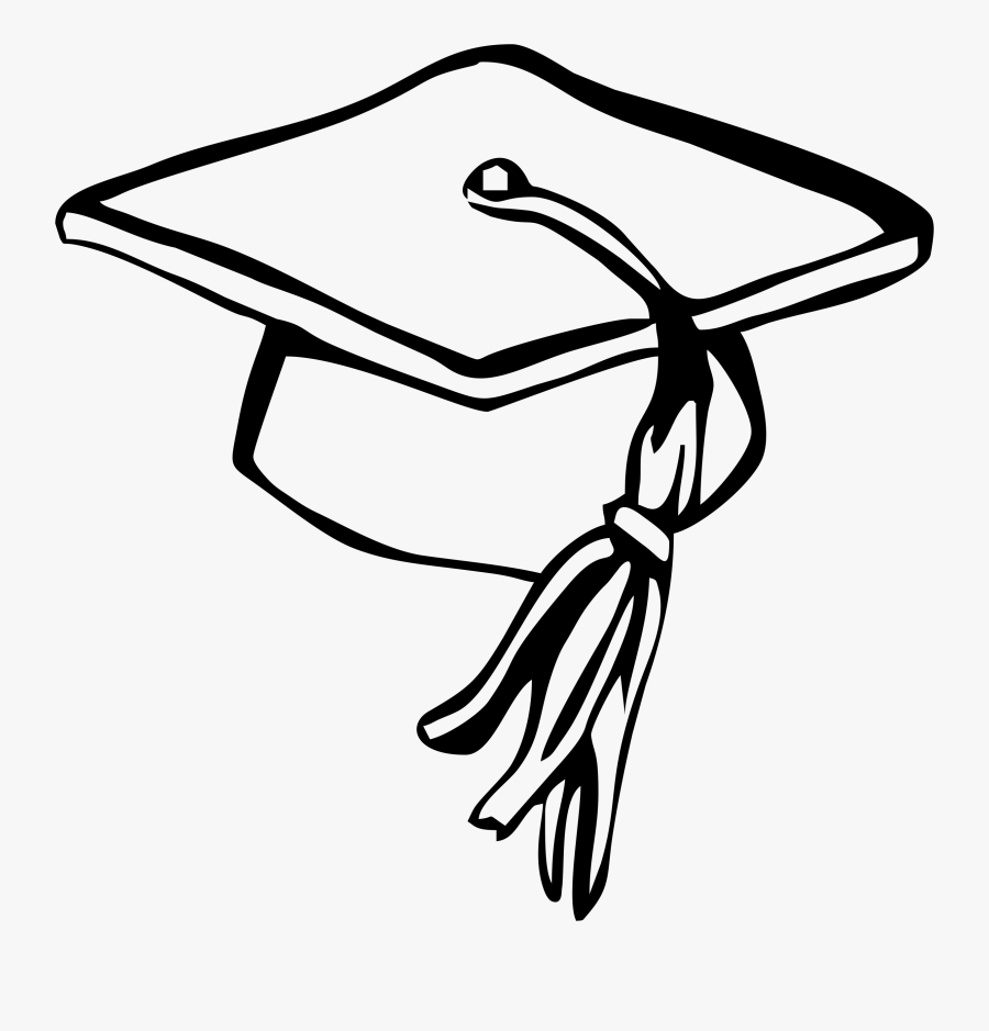 Graduation Hat Clipart Black And White, Transparent Clipart