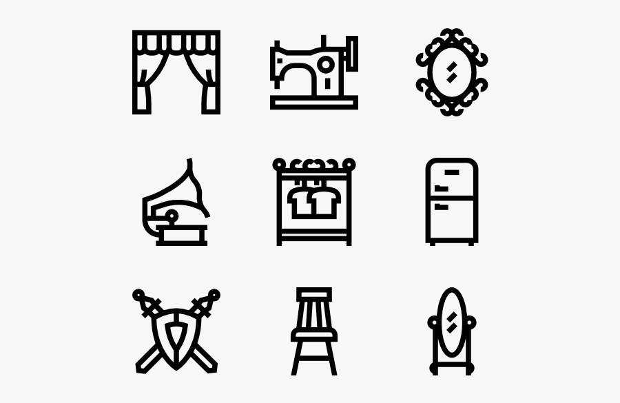 Museum Icons, Transparent Clipart