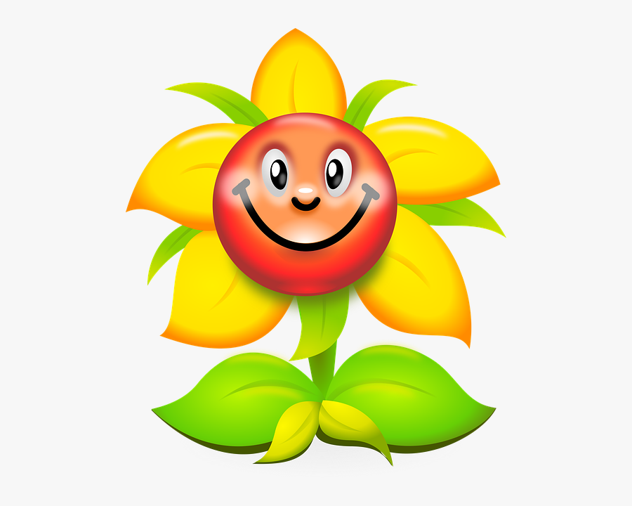 Funny Flower Clipart, Transparent Clipart