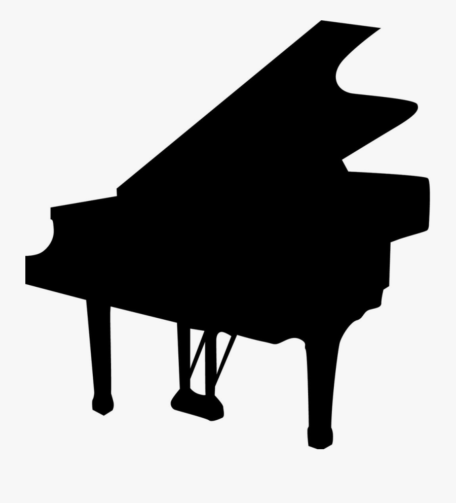 Piano Silhouette Pianist Violin - Silhouette Of A Piano, Transparent Clipart