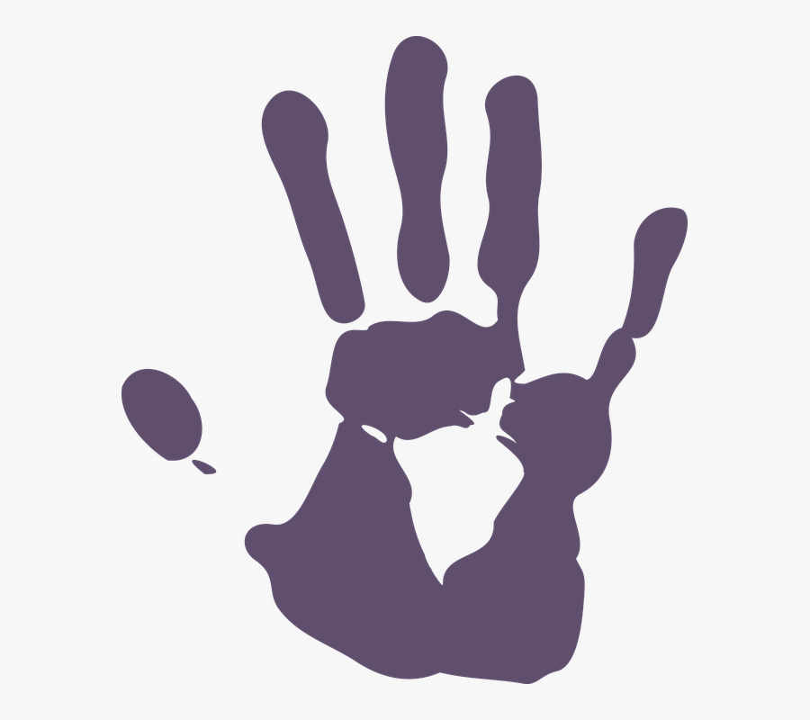 Hand, Palm, Print - Hand Palm Print Png, Transparent Clipart