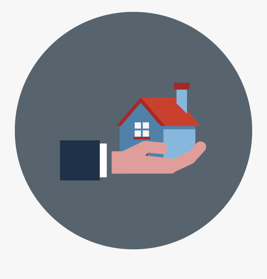 Icon Of A Home In The Palm Of A Hand - Buying A Home Icon Png Transparent, Transparent Clipart