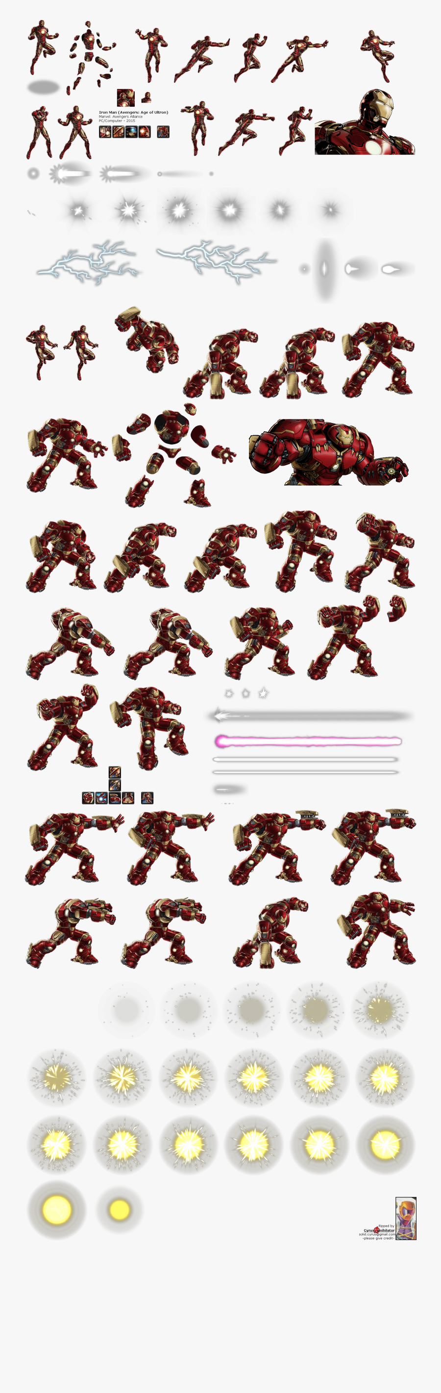 Ultron Clipart Marvel Avengers Alliance - Avengers Age Of Ultron Iron Man Sprite, Transparent Clipart