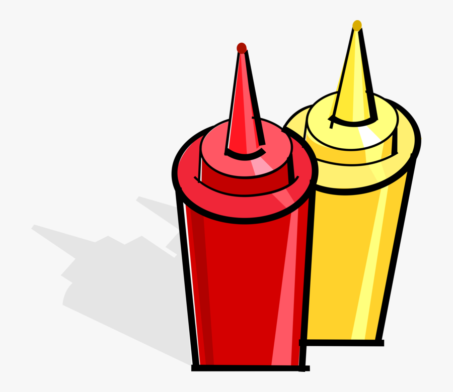 Clip Art Mustard And Ketchup Condiment - Ketchup And Mustard Clipart Png, Transparent Clipart