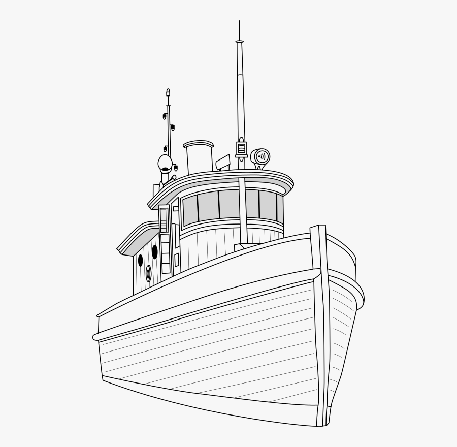 Tugboat Coloring Pages, Transparent Clipart