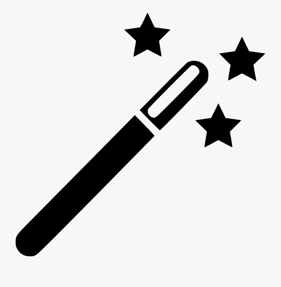 Magic Png Icon - Magic Wand And Stars, Transparent Clipart