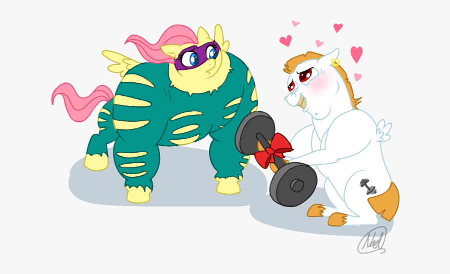 Transparent Biceps Png - Mlp Fluttershy And Bulk Biceps, Transparent Clipart