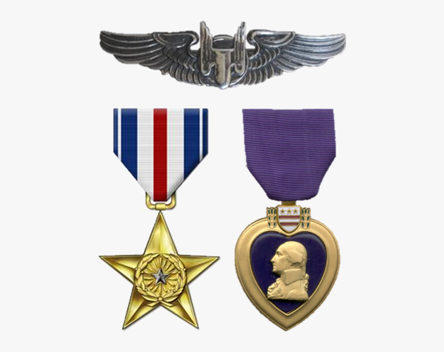 Dad Insignia Ss Ph Wings - Original Purple Heart Award, Transparent Clipart
