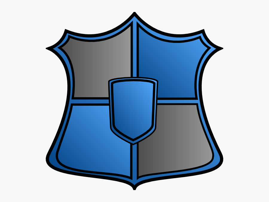 Clipart Of Shield, Blue Shield And Ctr Shield - Картинки Png Кисть Винограда На Фоне Свитка, Transparent Clipart