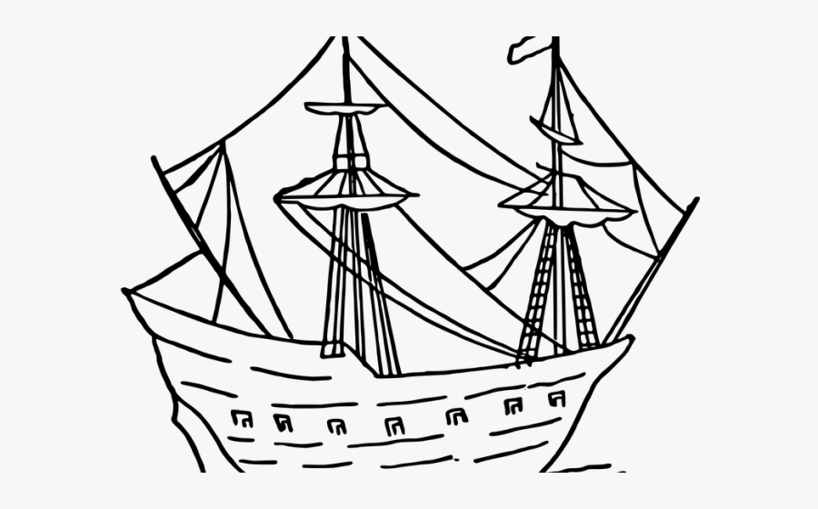 Caravel Drawing, Transparent Clipart