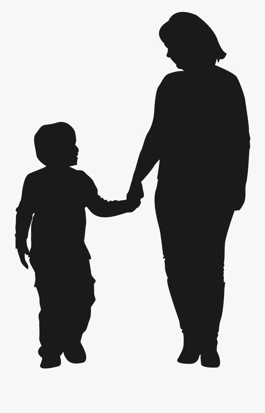 Mother Child Silhouette Son - Mother And Son Shadow, Transparent Clipart