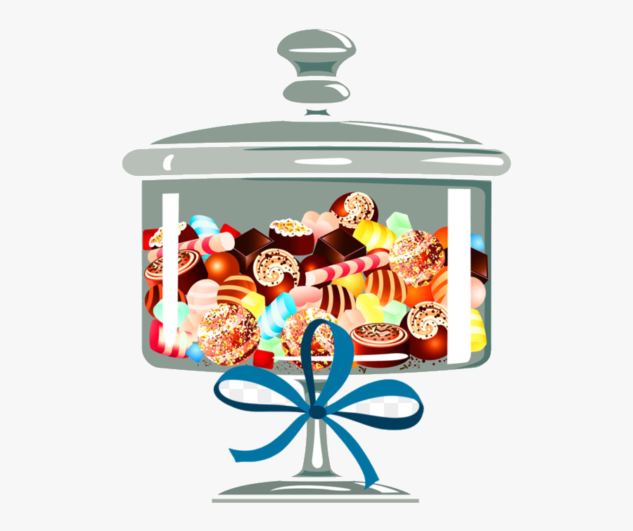 Jar Of Candy Lollipop Cartoon Free Transparent Png - Candy, Transparent Clipart