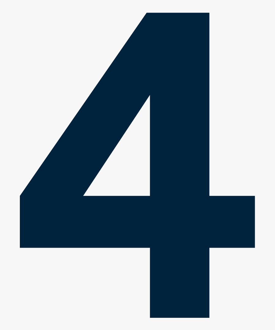 Number 4 Png Transparent Clipart Image - Number 4 In Blue, Transparent Clipart