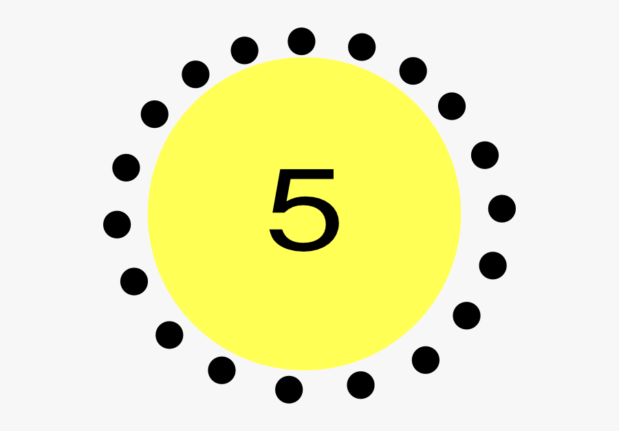 Number 5 Clip Art At Clker - Circle, Transparent Clipart