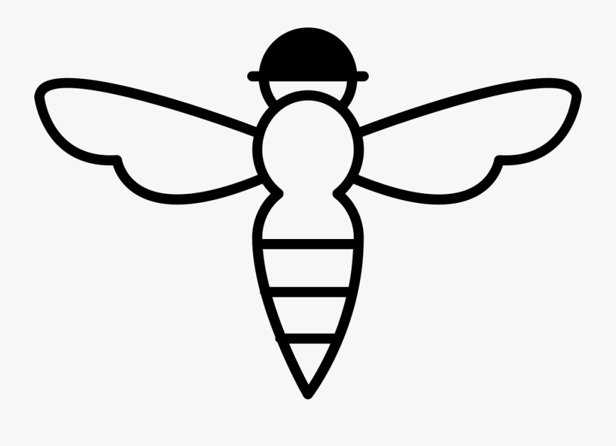 Bee With Sting Outline - Biene Icon Png, Transparent Clipart