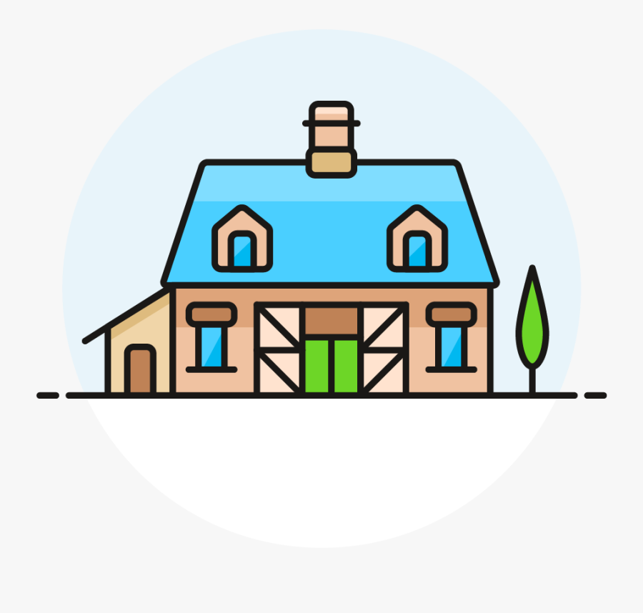 Cottage Clipart Cement House - Cartoon, Transparent Clipart
