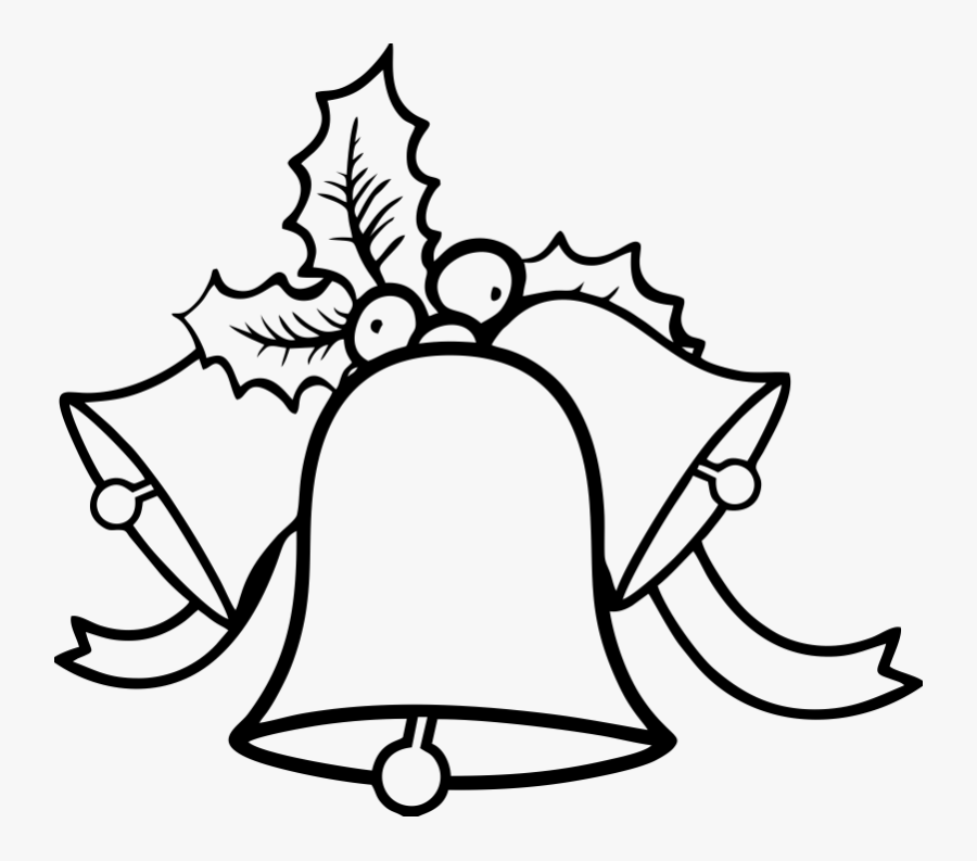 Bell Drawing Greeting - Christmas Bell To Color, Transparent Clipart