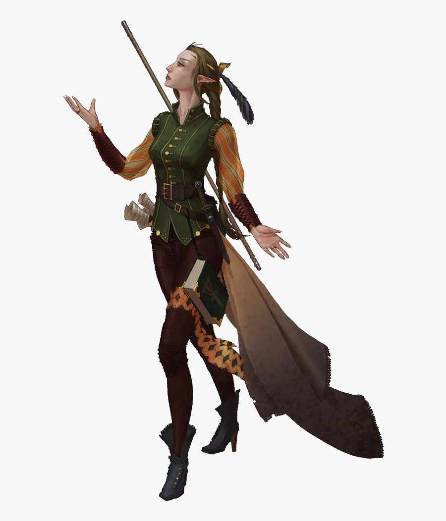 Clip Art Pin By Jose Gaitan - Half Elf Bard Female, Transparent Clipart