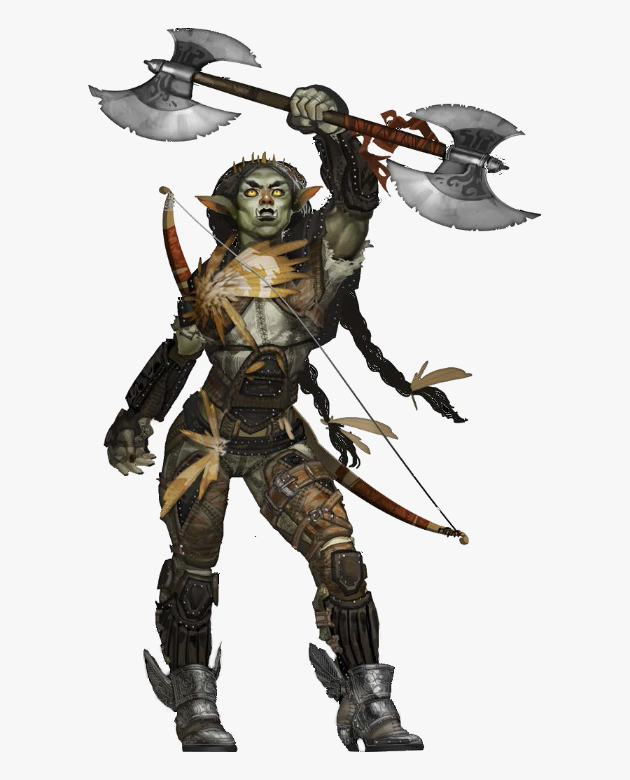 Orc Female Woman Battleaxe Warrior Fantasy Middleearth Dnd Half Orc Female Free Transparent Clipart Clipartkey