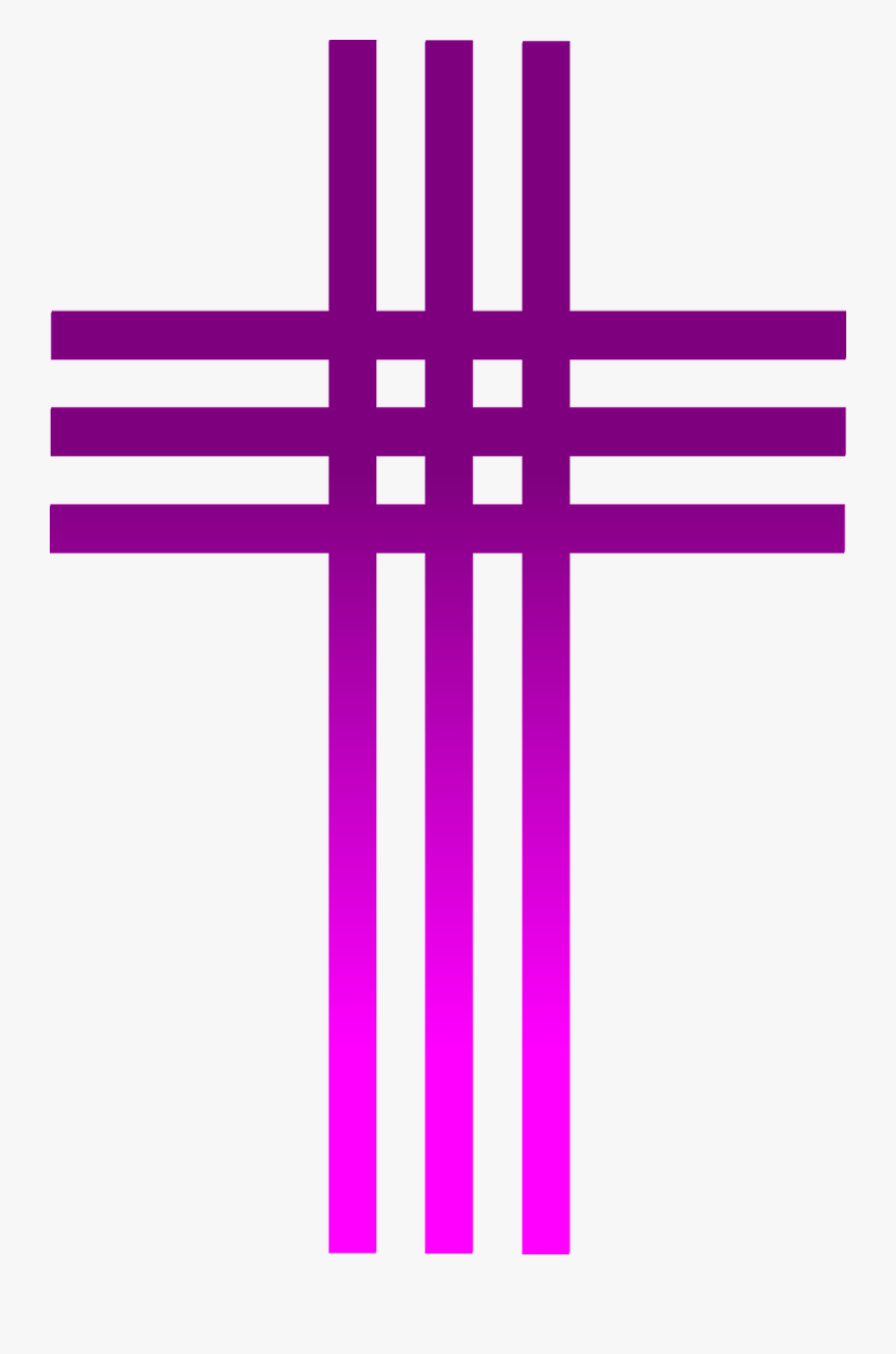 Purple Cloth Covered Easter Cross Clipart Transparent - Lenten Cross Clip Art, Transparent Clipart