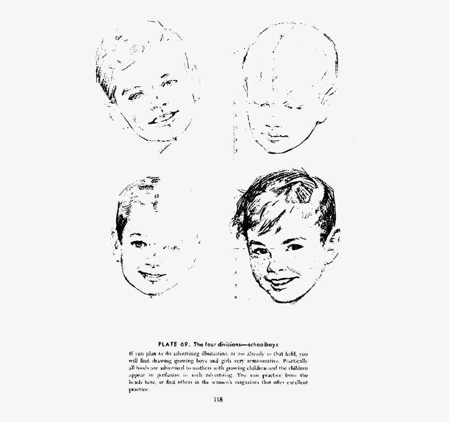 Andrew Loomis Drawing The Head And Hands 107 - Loomis Drawing Child, Transparent Clipart